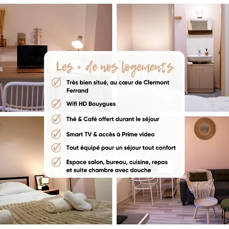Le Jaude, T2 Renove Centre I Wifi Confort Et Cosy Clermont-Ferrand